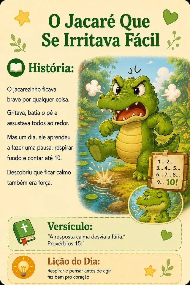 O Jacaré Que Se Irritava Fácil