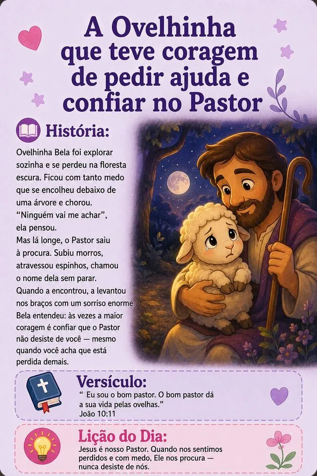 A Ovelhinha Que Teve Coragem de Pedir Ajuda e Confiar no Pastor