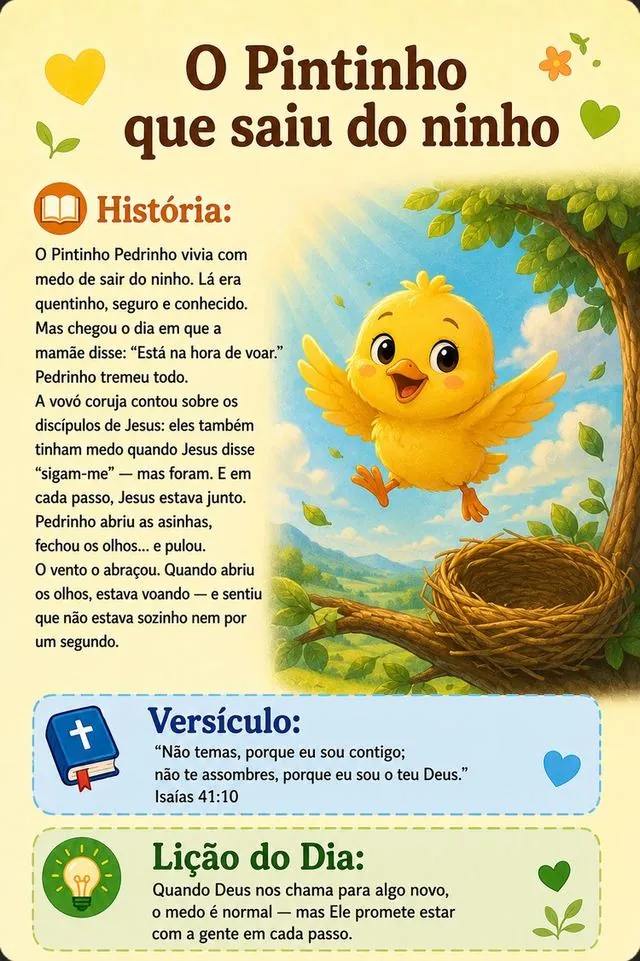 O Pintinho Que Saiu do Ninho