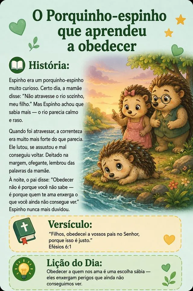 O Porquinho-espinho Que Aprendeu a Obedecer